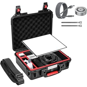 Amazear Waterdichte harde schaal box voor Starlink Mini accessoires, reistas voor Starlink Mini kom, compatibel met buisadapter, standaard, statiefadapter, voeding, kabels en andere accessoires.