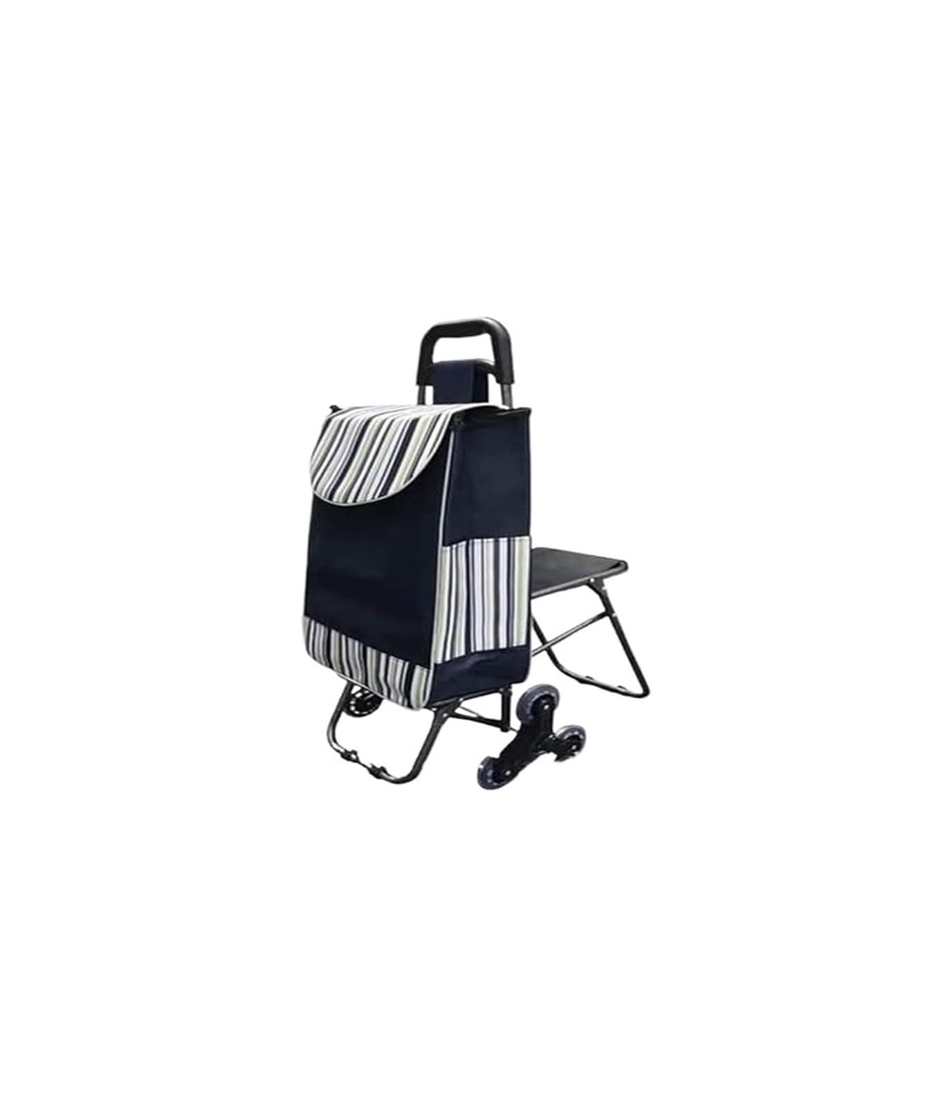Fgjsfhrdtu A Foldable Stair Climbing Utility Cart, With Seat Nd 6 Wheels