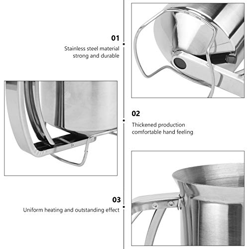 DOITOOL Dispensador de massa de panqueca com tampa, separador de massa de aço inoxidável, despejador