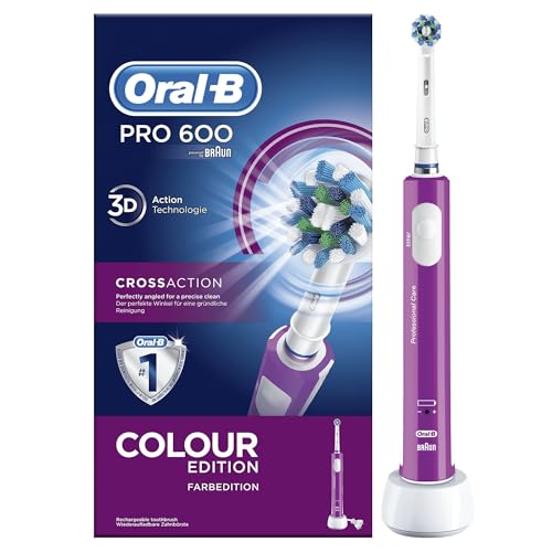 Spazzolino elettrico ricaricabile Oral-B PRO 600 CrossAction Purple Edition Braun