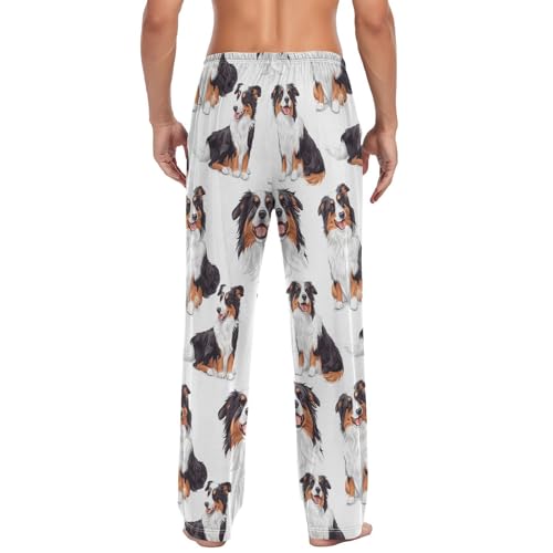 German Shepherd Pajama Pants Cute Dog Lounge Sleepwear PJs Men's Pajama Bottoms Casual Lightweight Sleep Pants M2
