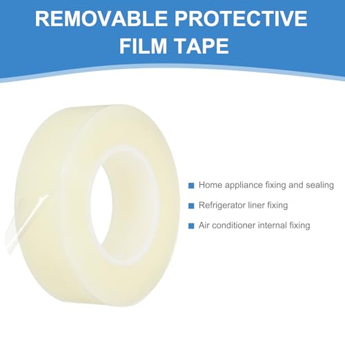 Image of PATIKIL Removable Protective Film Tape, 1.6 Inch x 656 ft PE Surface Protective Scratch Film Tape Roll for Furniture Electrical Appliances Plastic Hardware Low Stickiness, Clear