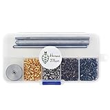 Harvestmart レザークラフト ハトメ セット はと目 ハトメ工具 菊割棒 穴あけポンチ ハトメ割りうち台 はとめセット 保証書付 (ハトメ2mm(片面ハトメ400pcs+はと目工具４set))