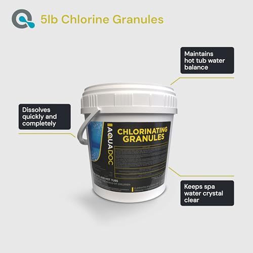 Image of AquaDoc Hot Tub Chlorine Granules - Quick Dissolving Spa Sanitizer, 5 lb