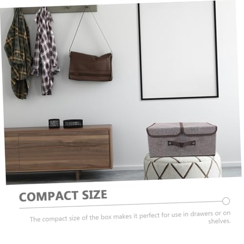 Boîte de rangement pliable à compartiments et double couvercle pour dressing