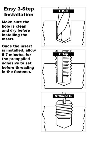 e-z lok threaded insert for metal 12l14 carbon steel thread inserts 716-14 internal threads 58-11 external threads 0656 length pack of 5