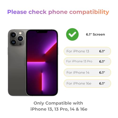 Image of DPJ Borderless Military-Grade Gorilla Tempered Glass for iPhone 13, 13 Pro, 14, 16e, 17e [6.1 inch] (Transparent) Case Friendly Full Screen Coverage [Borderless] [Pack of 1]