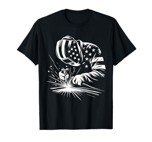 Welder American Flag USA Patriotic Welding Welder T-Shirt