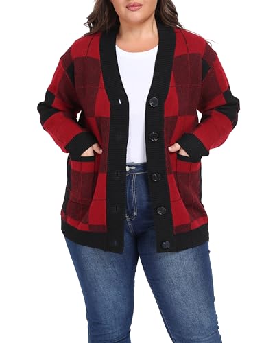 Image of Shiaili Warm Plus Size Sweater Coats Soft Stretched Cardigan for Women
