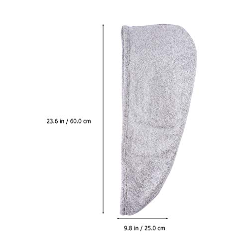 Lurrose 2 Unidades de Toalha de Cabelo de Lã de Coral para Mulheres Rápido Rápido Secagem Rápida Cab