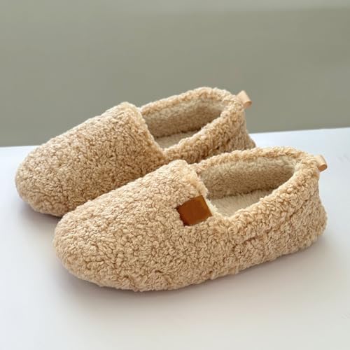 Fuzzy Slippers Women Furry Soft Curly Full Slippers Memory Foam Lightweight House Shoes Cozy Loafer with Polar Fleece Lining Fall Winter Cute Fluffy Bedroom Shoes Slip On Slipper2
