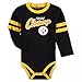 Outerstuff NFL Newborn Infants Little Kicker 2 Piece Creeper Bodysuit Romper and Pants Set (Pittsburgh Steelers, 3-6 Months)