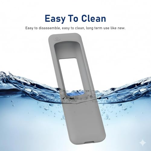 Image of Silicone TV Remote Cover Compatible with Samsung Smart TV Remote 2023 BN59-01432G BN59-01432A (Samsung Smart TV 2023 Model Solar Remote Cover - Style 8, Grey - Style 8)