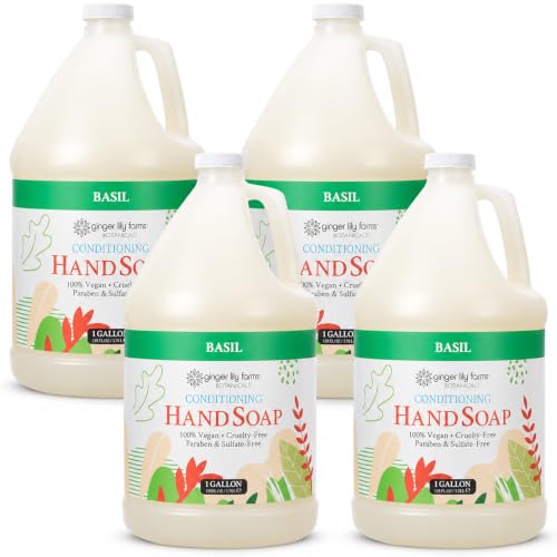 Ginger Lily Farms Botanicals Hand Soap, 128oz/4pk, Basil