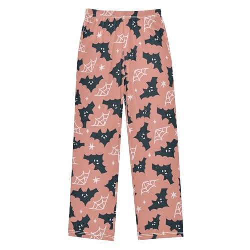 Boys' Pants Halloween Cartoon Bat Star Long Bottoms Jogger Pants Elastic Waist Trousers with Pockets S-XL