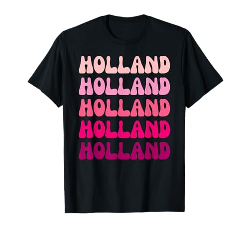 Holland Retro Stack Design Camiseta