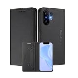 MOJIA Custodia per Vivo X200 FE, Resistente a Cadute e Graffi, Alta Qualità PU Pelle Stile Portafoglio Cover Folio con Chiusura Magnetica. Black
