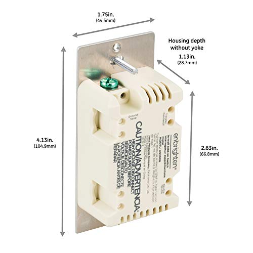Image of Enbrighten Z-Wave Add-On Switch, Toggle, Light Almond, 1 Pack | Not for Standalone Use, Pair with other Enbrighten Z-Wave Switches for 3-Way Setup