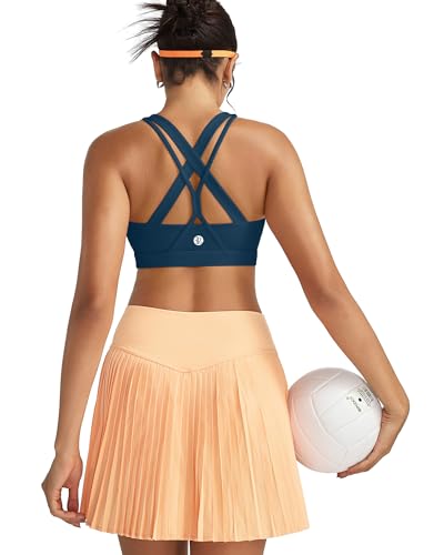 Image of RUNNING GIRL Sports Bras for Women,Seamless Strappy Sports Bra High Support Crisscross Back with Removable Pads