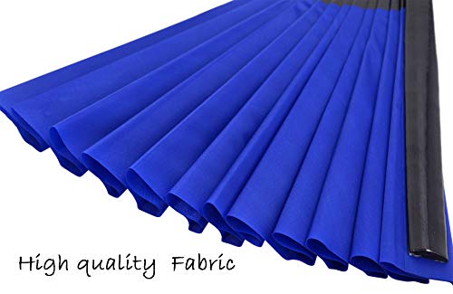 Meifan Large Rave Folding Hand Fan For Women Men, Chinese Japanese Bamboo Fan Hand Fan For Festival, Dance, Gift, Performance, Decorations (Blue) #TOP5