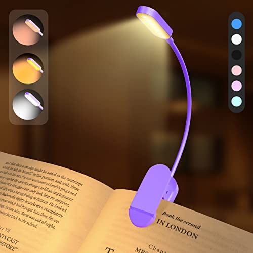 D Babe 9 Led Rechargeable Book Light For Reading In Bed, Clip On Reading Light With 3 Color Temperatures, Stepless Dimming Brightness, Long Lasting & Compact, Perfect For Readers, Kids & Travel #TOP17