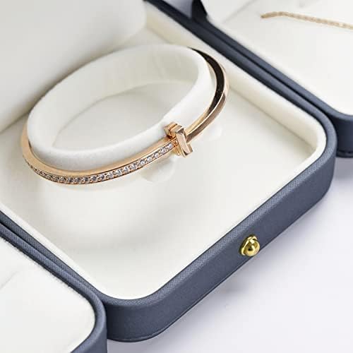 Oirlv Gorgeous Leather Jewelry Gift Box Ring Necklace Bracelet Bangle Storage Case Velvet Interior