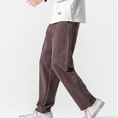 JEShifangjiusu Men's Comfort Stretch Cotton Chino Pants Loose Fit Casual Trousers Lightweight Elastic Waist Summer Beach Pant4