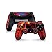 PS4 Controller Skin de 46 North Design, 3M Technology, Sistema Eclipse Solar Cielo Estrellas Rojo Amarillo Galaxia Brillo Oscuro, Apto Para PS4 Regular, Pro, Slim Controladores, Fabricado en Canadá