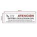 2 Pegatinas disuasorias Interior cristal localizador GPS vehiculos. Aviso Castellano Coches alquiler,...