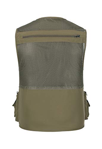 Image of Hbufnha Outdoor Fishing Hunting Vest Multi Pockets Work Cargo Jacket
