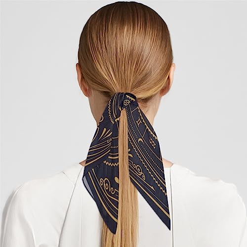 QsirBC Twelve Constellations Square Silk Scarf, Summer Head Scarf, Hair Scarf for Women Soft Smoothness for Travel Yoga Handkerchief Shawl Sunscreen Gift 23.6× 23.6 Inches4