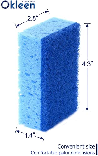 Image of Blue Multi Use Scrub Sponges. Made in Europe. 9 Pack