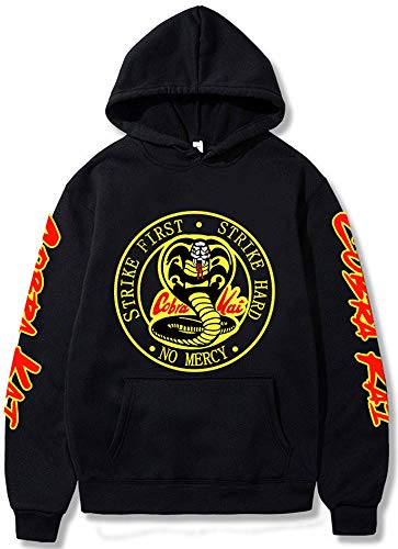 Yanny Karate Dojo Cosplay Sweat à capuche Cobra Kai Cosplay Costume 3D imprimé - Noir - XXXL Cover