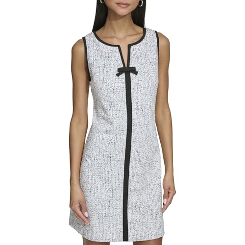 KARL LAGERFELD Women's Sleeveless V-Neck Bow A-line Mini Dress