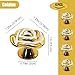 XQIGI 4PCS Toilet Tank Button,Flower Toilet Top Press Tool Button Aids Flush Replacement for Women Long Nail Art, Rose Adhesive Accessory Handle for Drawer Knobs Decor（Gold）