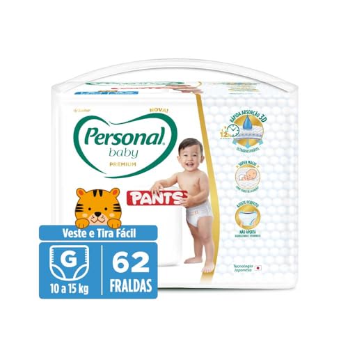 Personal Fralda Baby Premium Pants G, 62 Unidades