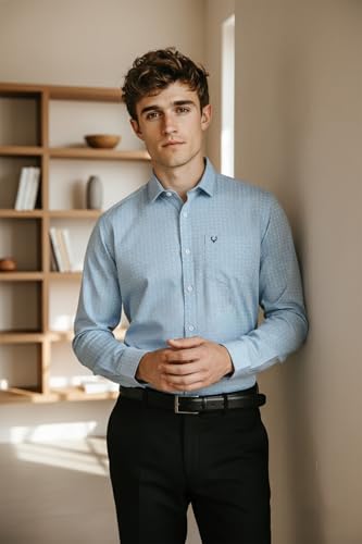 Image of Allen Solly Men's Cotton Casual Shirt | Ditsy Dotted Print | Regular Fit | Soft Breathable Fabric | Smart Casual Wear