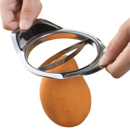 Herramienta para cortar mango,Herramienta para deshuesar mango, Herramienta de extracción de hoyos de mango de acero inoxidable, Pelador y rebanador de frutas, utensilios de cocina, ergonómico para fr