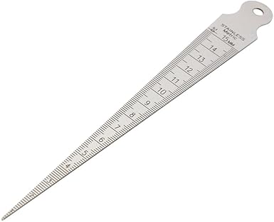 Bore gauge/Taper Gage 1-15mm 1/32-5/8 Inch Stainless Steel Taper Welding Gauge Inch & Metric Feeler Gap Hole Measure Tool