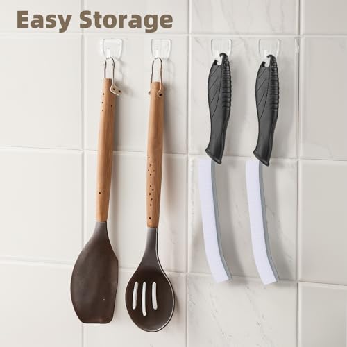 SXhyf Hartborsten Eckenreinigungsbürste, Fugenbürste, Pureclean Bürste, Ecken Reinigungsbürste,Bürste Reinigung Wird Für Familien Reinigung, Küche, Badezimmer Reinigungswerkzeuge Verwendet (Weiß)