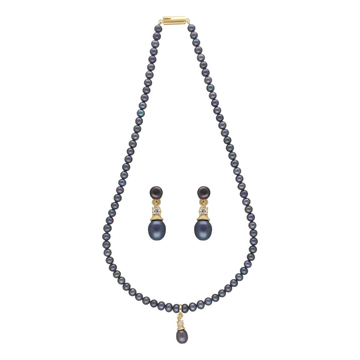 Buy Sri Jagdamba Pearls Timeless Fresh Water Pearl Set for Womena and Buy Sri Jagdamba Pearls Timeless Fresh Water Pearl Set for Womena and