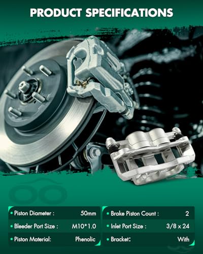 Image of SCITOO - Front Left Disc Brake Caliper Assembly w /Bracket For Ford,For Mercury Models - For Explorer 2006-2010,For Explorer Sport Trac 2007-2010,For Mountaineer 2006-2010 18B4995