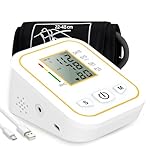 Rewing Blood Pressure Rechargeable Upper Arm Blood Pressure Machines for Home Use wiht Voice Broadcasting Accurate LED Display Heart Rate Detection 2x100 Records, Cuff 22-48cm