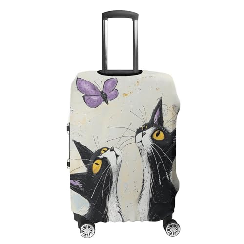 Travel Luggage Cover Elastic Suitcase Protector Anti-Scratch Washable Looking at The Cloud Luggage Sleeve Tsa Approved Carry on Covers Baggage Cover Fits 18-32 Inch Luggages4