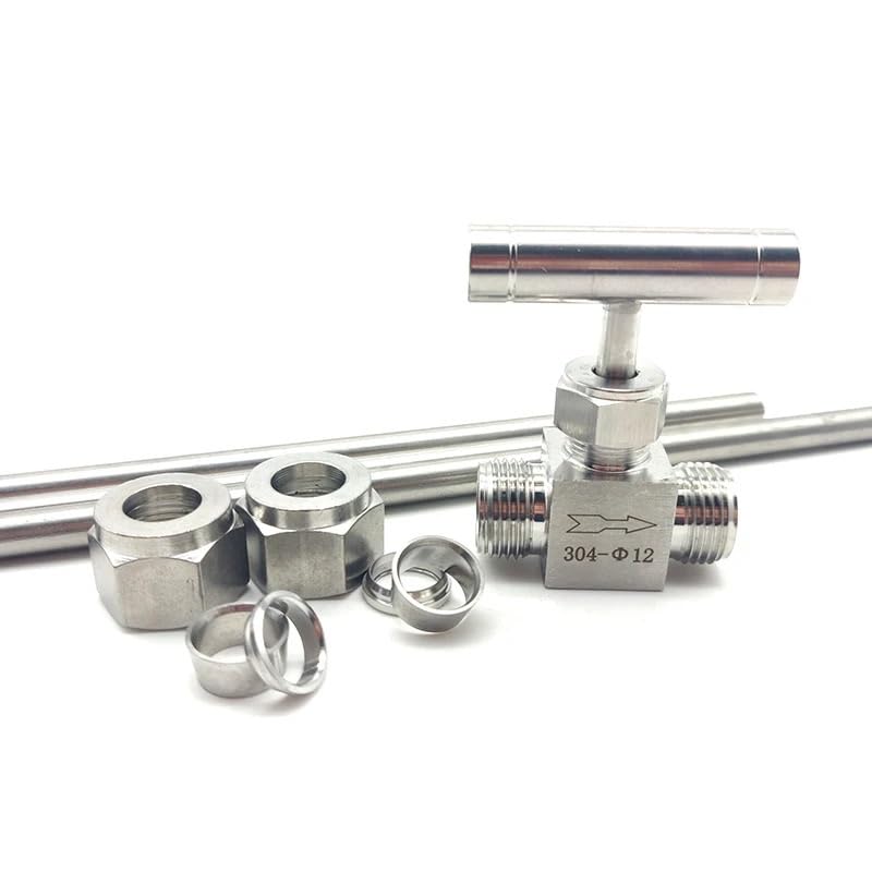 Vanne à aiguille étanche à double virole 6mm avec manchon hexagonal - 3