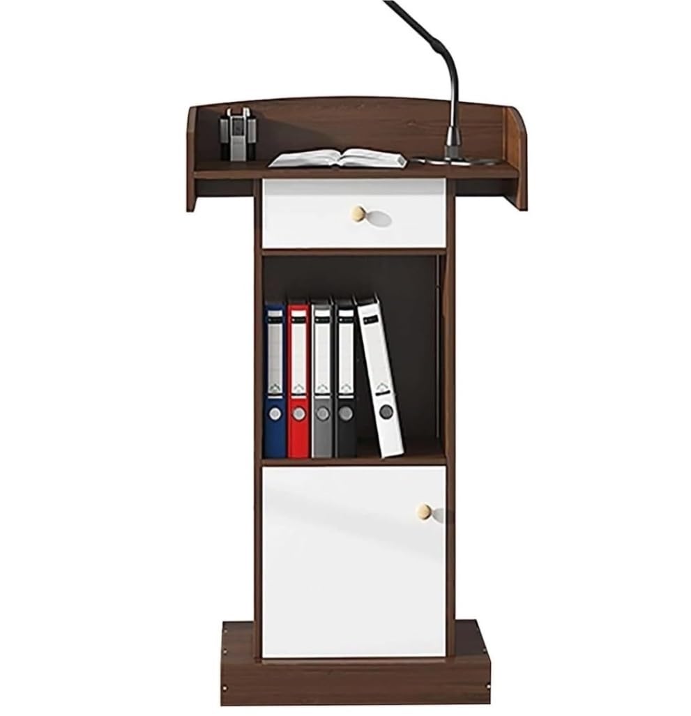 Podium réglable avec tiroirs robuste pour restaurant, mariage, bureau, événement, enseignant, présentation scolaire, support de prise de parole en public