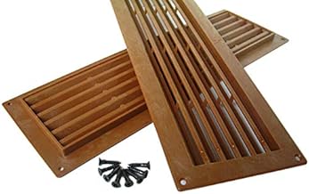 水上金属 Kルーバー5型 P.Cドア用ガラリ100mm×300mm (木目)