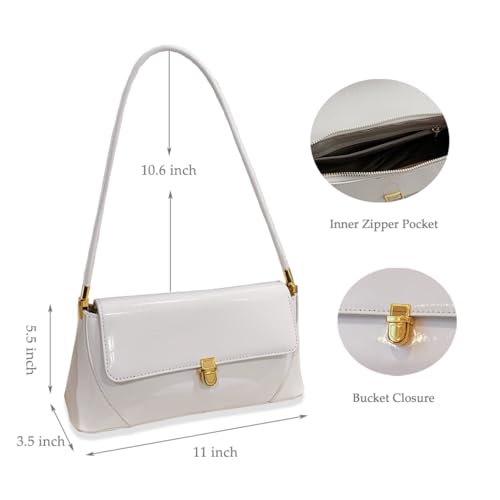 Pink Metallic Shoulder Bag Silver Tote Clutch for Women Gold Shoulder Purse with Buckle Closure3