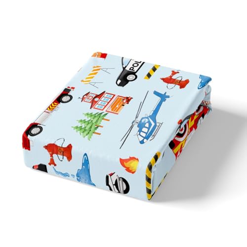 Parure de lit double camion de pompiers et voitures pour lit enfant garçon Homemissing - 6