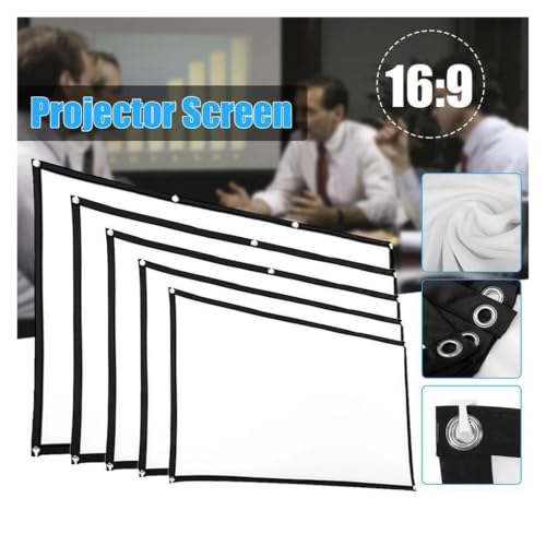 Cortina simple de proyección portátil y lavable para proyectores de vídeo 4